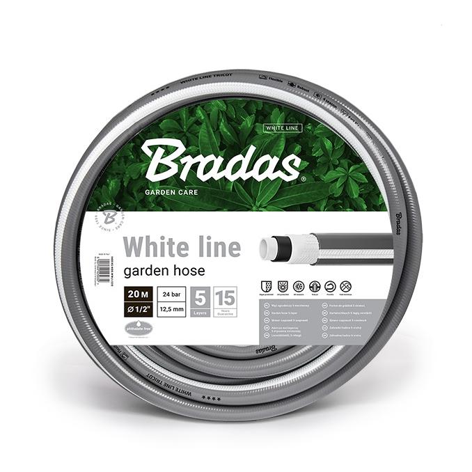 Bradas WHITE LINE Gartenschlauch 1/2" - 20m - Grau -