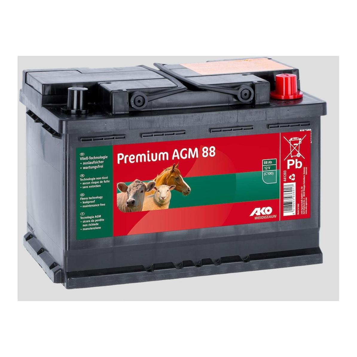 AKO Premium AGM Batterie - Grau/Schwarz -