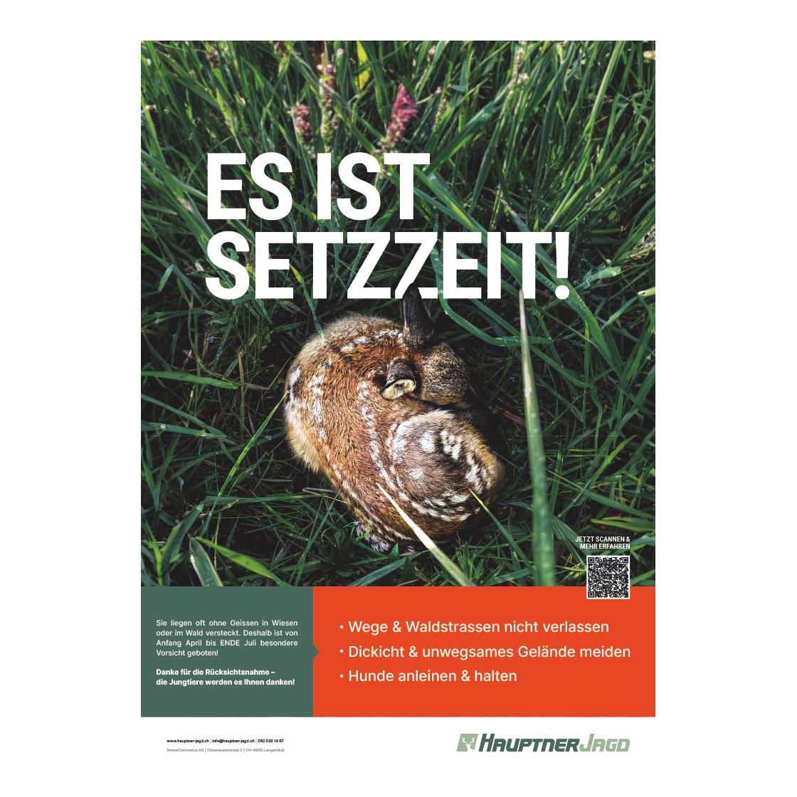 Hauptner Jagd Plakat Rehkitzrettung