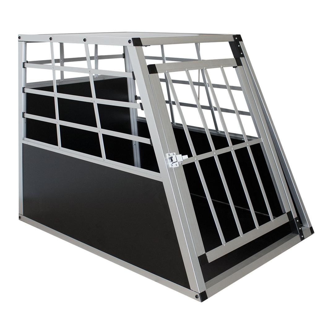 Hauptner Hundetransportbox aus Aluminium Grösse L - Schwarz -