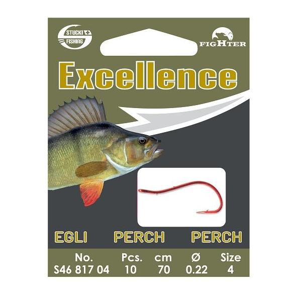 Stucki Fishing Excellence - Haken geknüpft - Egli - rot