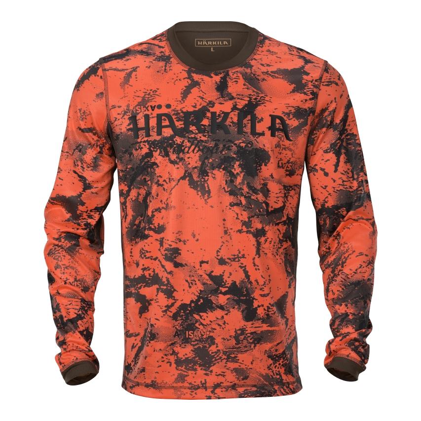 Härkila Wildboar Pro L/S T-Shirt - axis msp® orange blaze/shadow brown