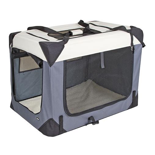 Kerbl Transportbox Journey aus Stoff - Grau/Beige -