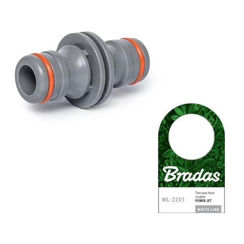 Bradas WHITE LINE Kupplung für zwei Anschlüsse POWER JET - Orange/Grau -