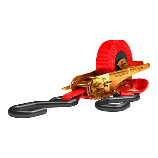 Kerbl Quickloader Automatik-Zurrgurt - Spitzhaken, D-Ring - Rot -