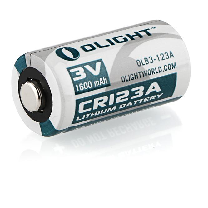 Olight CR123A 1600mAh Batterie - Grau - Grün -