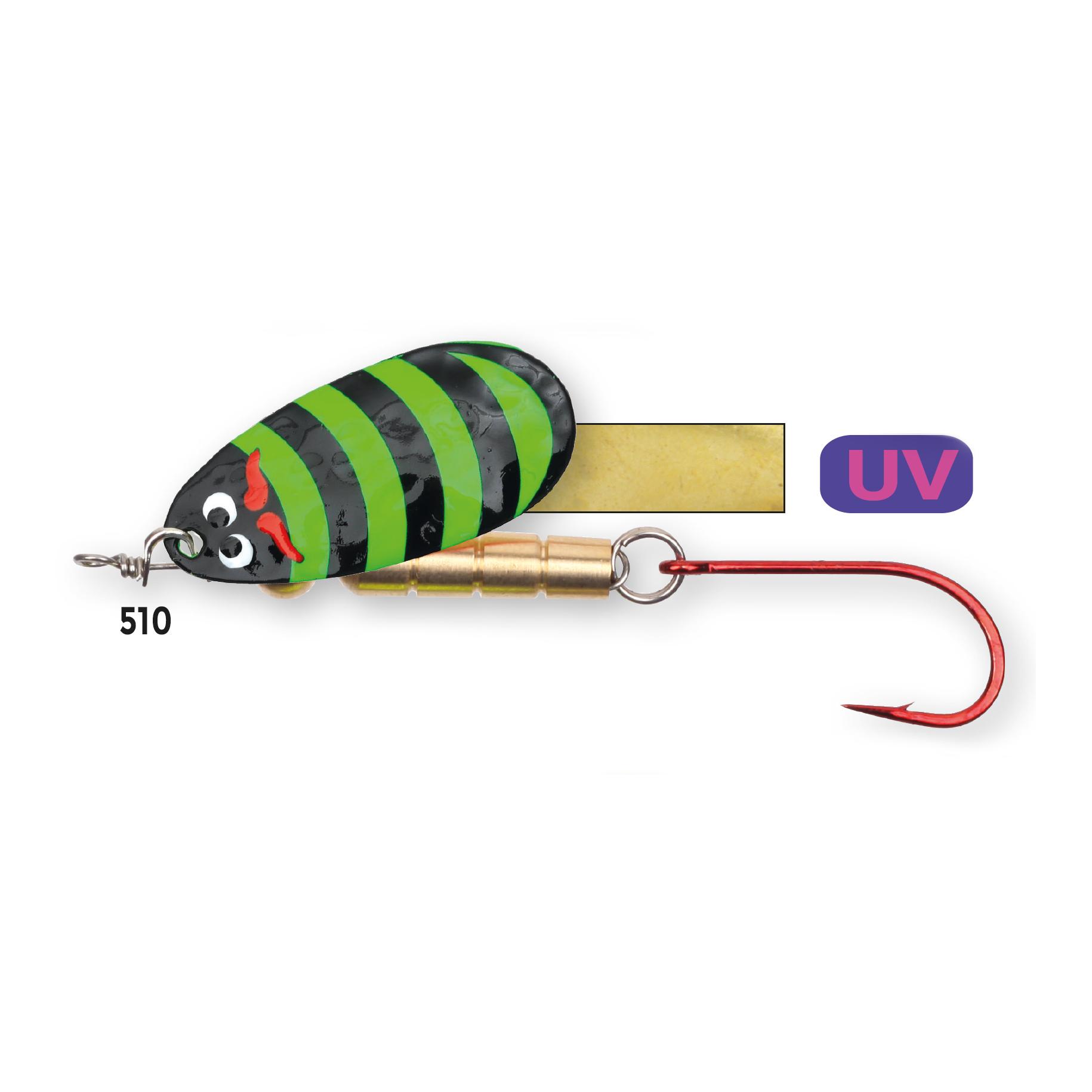 Stucki Fishing EGB Wespe beschwert - Spinner - UV Grün -