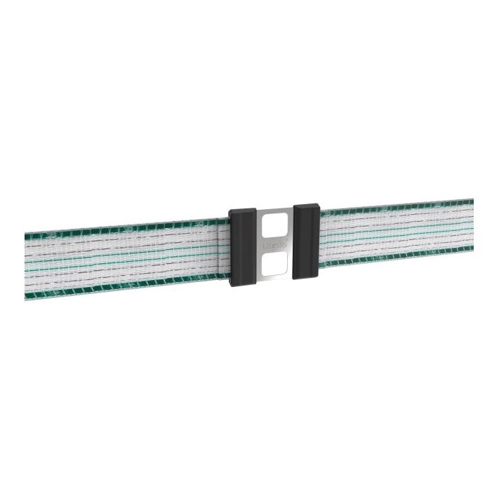 AKO Bandverbinder Litzclip® Edelstahl 5 Stück - 40 mm Bänder - Weiss/Silber -