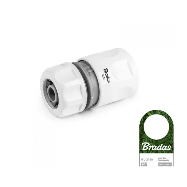 Bradas WHITE LINE 1/2"-Anschluss - STOP - Weiss/Grau -