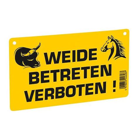 AKO Warnschild – Weide betreten verboten! - Gelb -