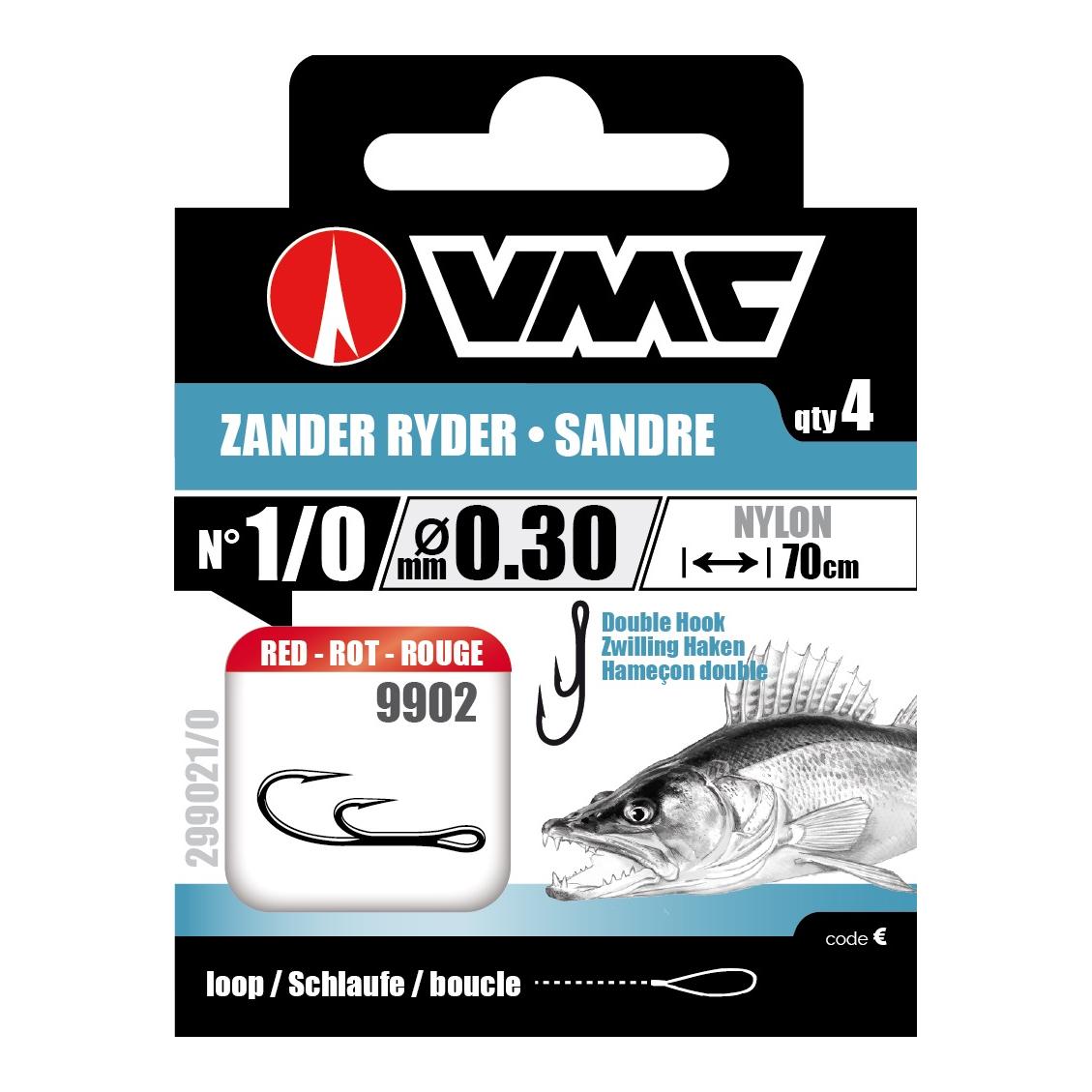 VMC Zander Ryder Nylon - gebundene Haken