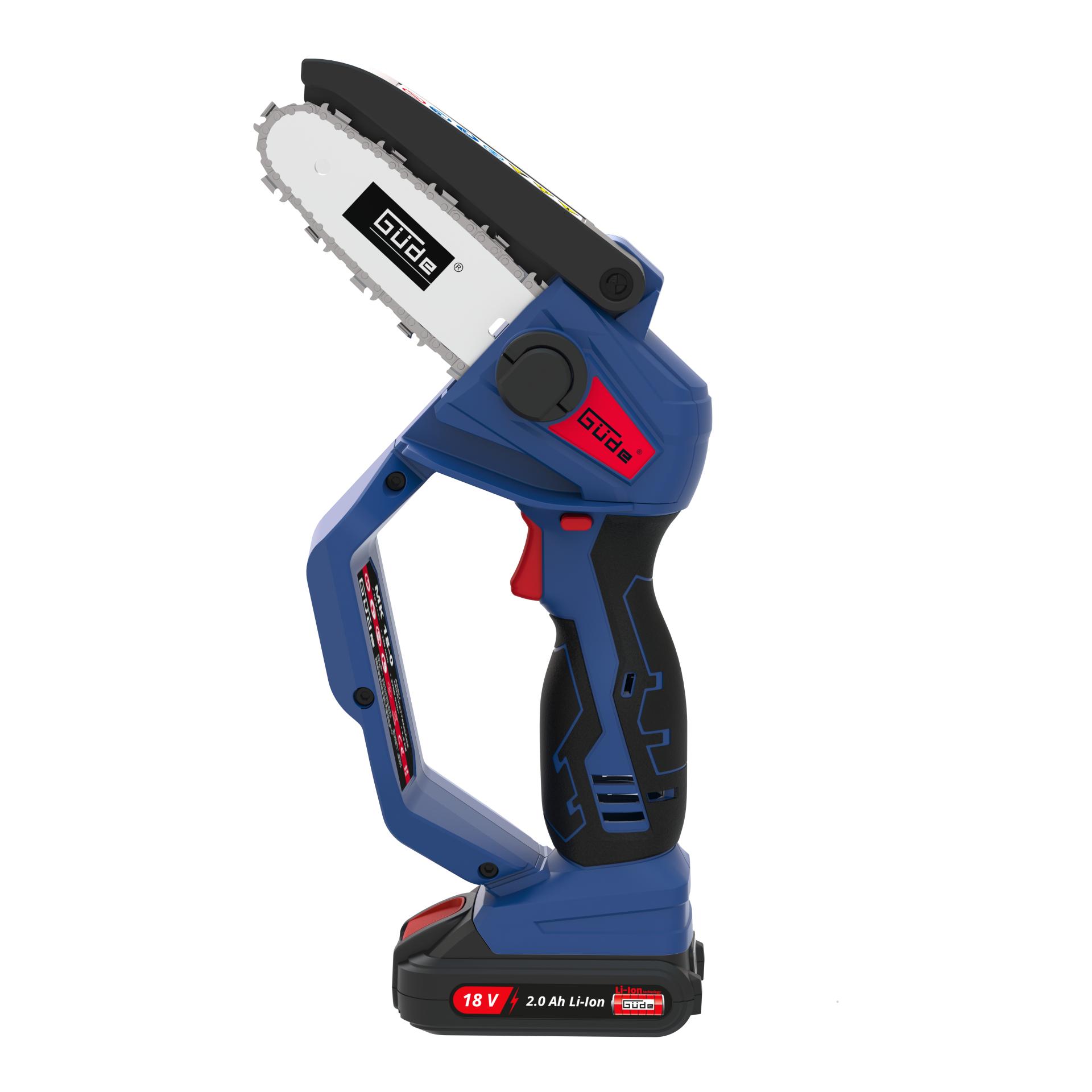 Güde Akku Minikettensäge MK 18-201-05 - Blau/Schwarz -